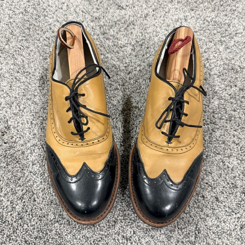 Vintage Footjoy Classics Leather Wingtip Spiked Golf Shoes Made USA Women’s 9 C